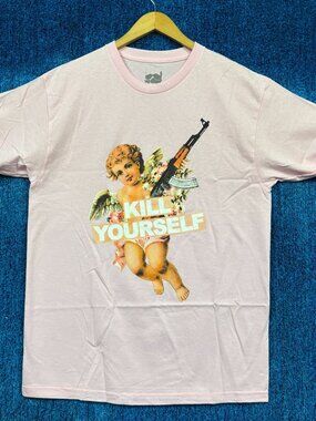 G59 Records x Suicideboys Pink Kill Yourself Cherub Tee L
